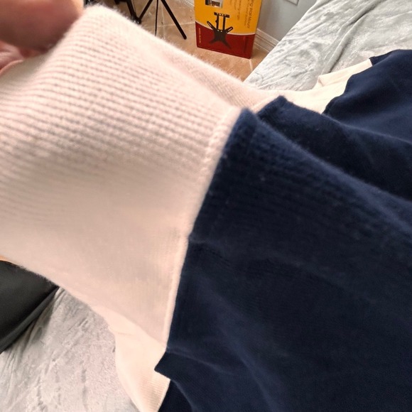 Jason Woman Navy Blue Cotton Zip Up Jacket Nautical Anchor Emblem Size 3X - Picture 13 of 14